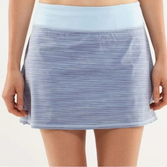 LULULEMON VTG RUN PACE SETTER SKIRT in Twisted Stripe Caspian Blue/Caspian Blue - Picture 11 of 11